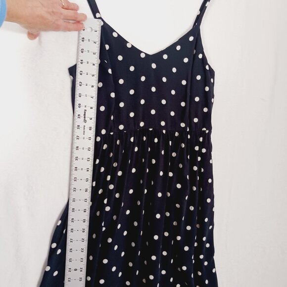 Old Navy, Black & White Polka Dot Sundress, Spaghetti Strap, Pockets, Large - Picture 12 of 15